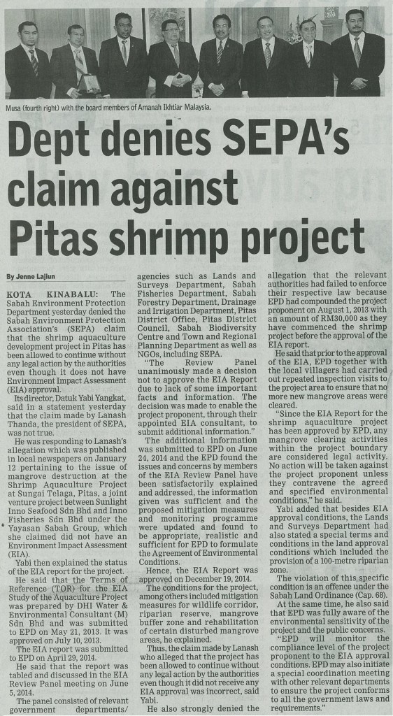 TBP-14.1.2015-PG2-DEPT-DENIES-SEPA'S-CLAIM-AGAINST-PITAS-SHRIMP-PROJECT